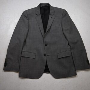 Hugo Boss 38R Gray Birdseye 100% Wool Hutsons Mens Blazer Suit Jacket Sport Coat